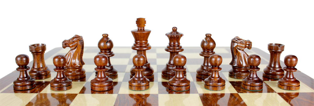 Golden Rosewood Chess Pieces